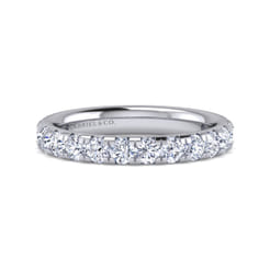 Brasilia - 14K White Gold Micro Pave Diamond Eternity Band