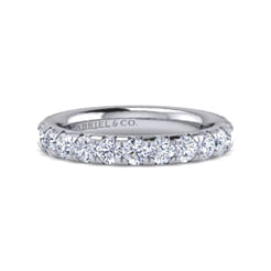 14K White Gold Micro Pavé Diamond Eternity Band