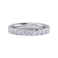 Brasilia - 14K White Gold Micro Pave Diamond Eternity Band