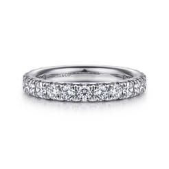 Brasilia - 14K White Gold Micro Pave Diamond Eternity Band