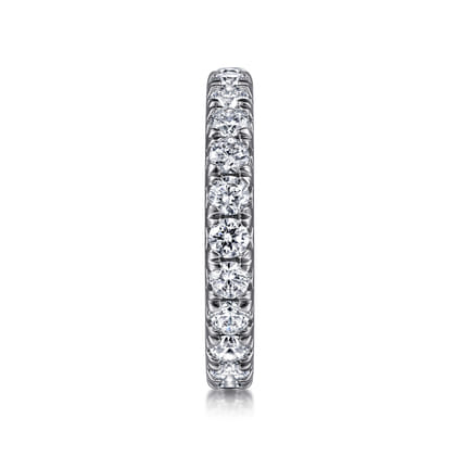 Brasilia - 14K White Gold Micro Pave Diamond Eternity Band