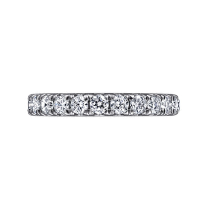 Brasilia - 14K White Gold Micro Pave Diamond Eternity Band