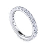 Eternity Band Wedding Ring in 14k White Gold with Round Natural Diamond at Gabriel & Co.