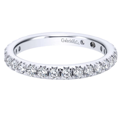 Brasilia - 14K White Gold Micro Pave Set Diamond Eternity Band