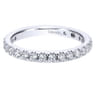 Eternity Band Wedding Ring in 14k White Gold with Round Natural Diamond at Gabriel & Co.