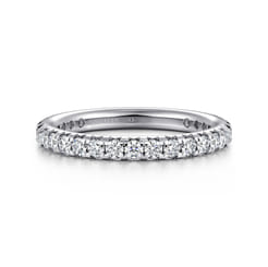 Brasilia - 14K White Gold Micro Pave Set Diamond Eternity Band