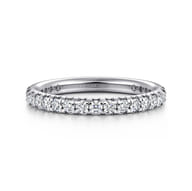 Brasilia - 14K White Gold Micro Pave Set Diamond Eternity Band