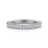 Eternity Band Wedding Ring in 14k White Gold with Round Natural Diamond at Gabriel & Co.