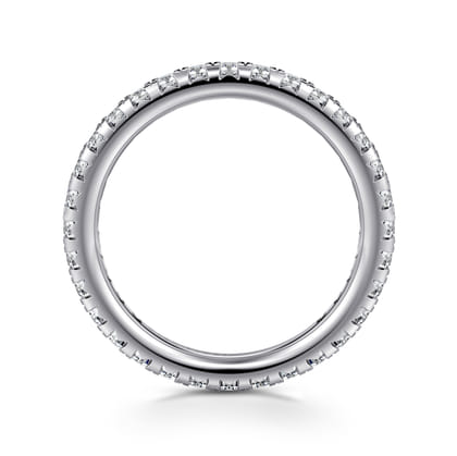 Brasilia - 14K White Gold Micro Pave Set Diamond Eternity Band
