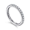 Eternity Band Wedding Ring in 14k White Gold with Round Natural Diamond at Gabriel & Co.