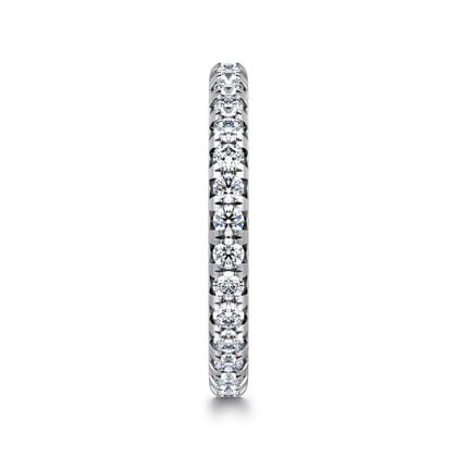 Brasilia - 14K White Gold Micro Pave Set Diamond Eternity Band
