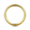 Straight Wedding Ring in 14k Yellow Gold with Round Natural Diamond at Gabriel & Co.
