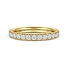 Straight Wedding Ring in 14k Yellow Gold with Round Natural Diamond at Gabriel & Co.