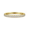 Straight Wedding Ring in 14k Yellow Gold with Round Natural Diamond at Gabriel & Co.