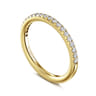 Straight Wedding Ring in 14k Yellow Gold with Round Natural Diamond at Gabriel & Co.
