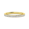 Straight Wedding Ring in 14k Yellow Gold with Round Natural Diamond at Gabriel & Co.