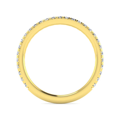 Brasilia - 14K Yellow Gold Diamond Wedding Band