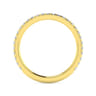 Straight Wedding Ring in 14k Yellow Gold with Round Natural Diamond at Gabriel & Co.