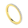 Straight Wedding Ring in 14k Yellow Gold with Round Natural Diamond at Gabriel & Co.