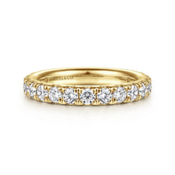 Brasilia - 14K Yellow Gold Micro Pave Diamond Eternity Band