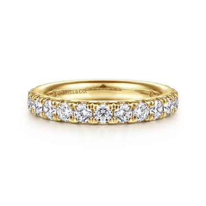 Brasilia - 14K Yellow Gold Micro Pave Diamond Eternity Band