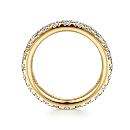 Brasilia - 14K Yellow Gold Micro Pave Diamond Eternity Band