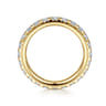 Eternity Band Wedding Ring in 14k Yellow Gold with Round Natural Diamond at Gabriel & Co.