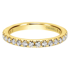 Brasilia - 14K Yellow Gold Micro Pave Set Diamond Eternity Band