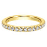 Eternity Band Wedding Ring in 14k Yellow Gold with Round Natural Diamond at Gabriel & Co.