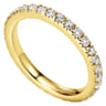Eternity Band Wedding Ring in 14k Yellow Gold with Round Natural Diamond at Gabriel & Co.