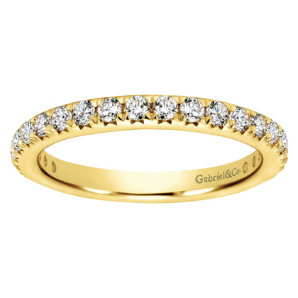 Brasilia - 14K Yellow Gold Micro Pave Set Diamond Eternity Band