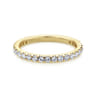 Eternity Band Wedding Ring in 14k Yellow Gold with Round Natural Diamond at Gabriel & Co.