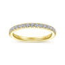 Eternity Band Wedding Ring in 14k Yellow Gold with Round Natural Diamond at Gabriel & Co.
