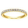 Eternity Band Wedding Ring in 14k Yellow Gold with Round Natural Diamond at Gabriel & Co.