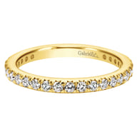 Brasilia - 14K Yellow Gold Micro Pave Set Diamond Eternity Band