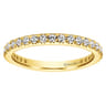 Eternity Band Wedding Ring in 14k Yellow Gold with Round Natural Diamond at Gabriel & Co.