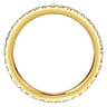 Eternity Band Wedding Ring in 14k Yellow Gold with Round Natural Diamond at Gabriel & Co.