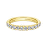 Eternity Band Wedding Ring in 14k Yellow Gold with Round Natural Diamond at Gabriel & Co.