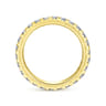 Eternity Band Wedding Ring in 14k Yellow Gold with Round Natural Diamond at Gabriel & Co.