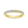 Eternity Band Wedding Ring in 14k Yellow Gold with Round Natural Diamond at Gabriel & Co.