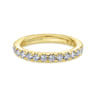 Eternity Band Wedding Ring in 14k Yellow Gold with Round Natural Diamond at Gabriel & Co.