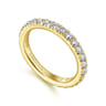 Eternity Band Wedding Ring in 14k Yellow Gold with Round Natural Diamond at Gabriel & Co.