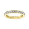 Eternity Band Wedding Ring in 14k Yellow Gold with Round Natural Diamond at Gabriel & Co.