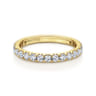 Eternity Band Wedding Ring in 14k Yellow Gold with Round Natural Diamond at Gabriel & Co.