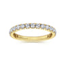 Eternity Band Wedding Ring in 14k Yellow Gold with Round Natural Diamond at Gabriel & Co.
