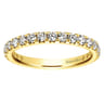 Eternity Band Wedding Ring in 14k Yellow Gold with Round Natural Diamond at Gabriel & Co.