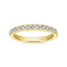 Eternity Band Wedding Ring in 14k Yellow Gold with Round Natural Diamond at Gabriel & Co.
