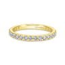 Eternity Band Wedding Ring in 14k Yellow Gold with Round Natural Diamond at Gabriel & Co.
