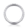 Straight Wedding Ring in 14k White Gold with Round Natural Diamond at Gabriel & Co.