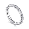 Straight Wedding Ring in 14k White Gold with Round Natural Diamond at Gabriel & Co.